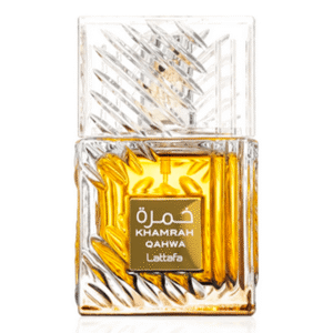 Frasco de Khamrah Qahwa Lattafa Eau de Parfum 100ml
