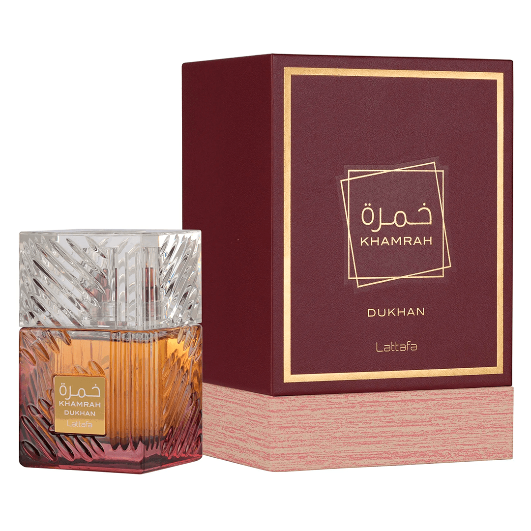 Khamrah Dukhan Lattafa Perfume Árabe Unissex Eau de Parfum